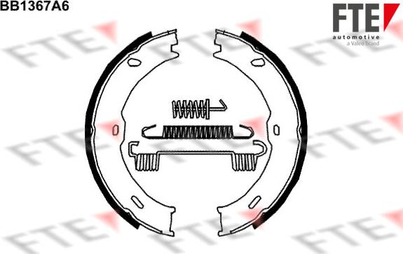 FTE 9100113 - Комплект тормозов, ручник, парковка autospares.lv