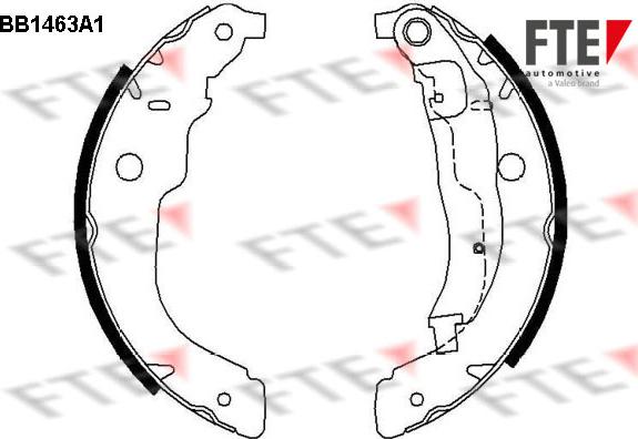 FTE 9100181 - Комплект тормозных колодок, барабанные autospares.lv