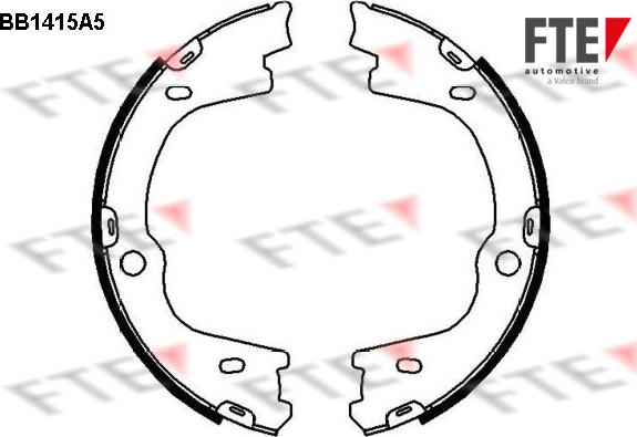 FTE 9100182 - Комплект тормозов, ручник, парковка autospares.lv