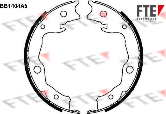 FTE 9100138 - Комплект тормозов, ручник, парковка autospares.lv