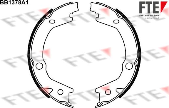 FTE BB1378A1 - Комплект тормозов, ручник, парковка autospares.lv