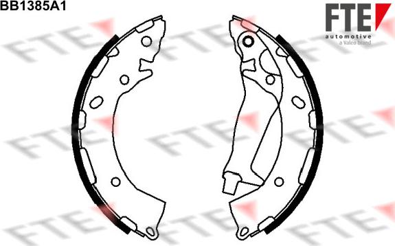 FTE 9100127 - Комплект тормозных колодок, барабанные autospares.lv