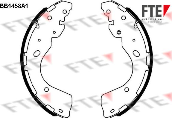 FTE 9100176 - Комплект тормозных колодок, барабанные autospares.lv