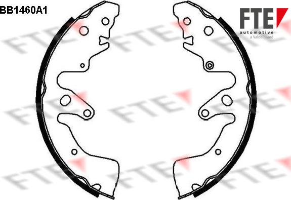 FTE 9100178 - Комплект тормозных колодок, барабанные autospares.lv