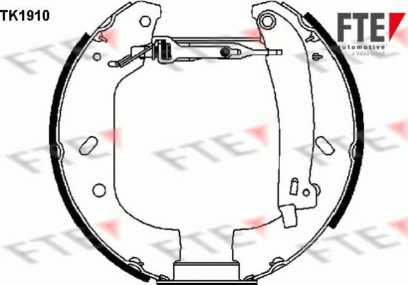 FTE 9110009 - Комплект тормозных колодок, барабанные autospares.lv