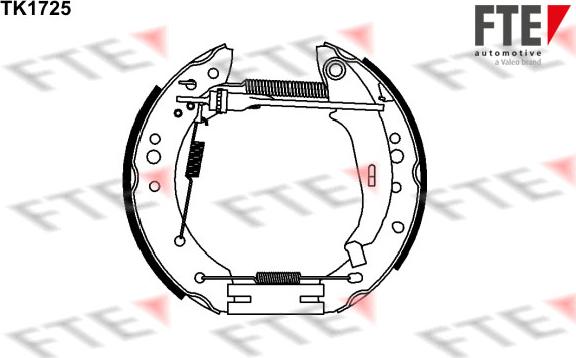 FTE 9110008 - Комплект тормозных колодок, барабанные autospares.lv