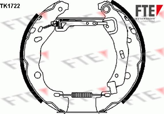 FTE 9110007 - Комплект тормозных колодок, барабанные autospares.lv