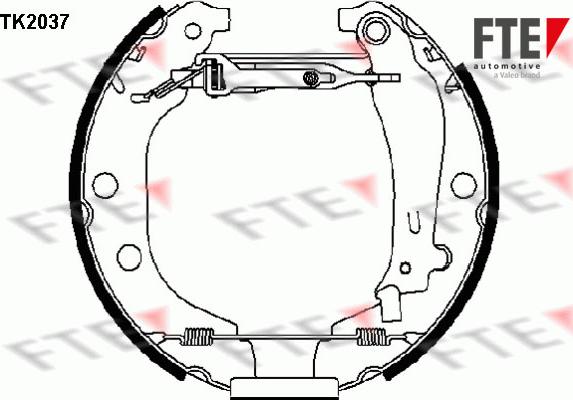 FTE 9110016 - Комплект тормозных колодок, барабанные autospares.lv