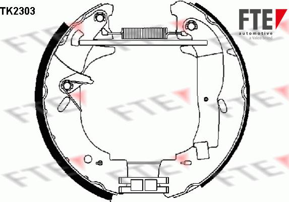 FTE 9110025 - Комплект тормозных колодок, барабанные autospares.lv