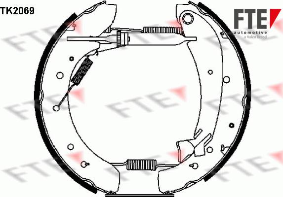 FTE 9110021 - Комплект тормозных колодок, барабанные autospares.lv