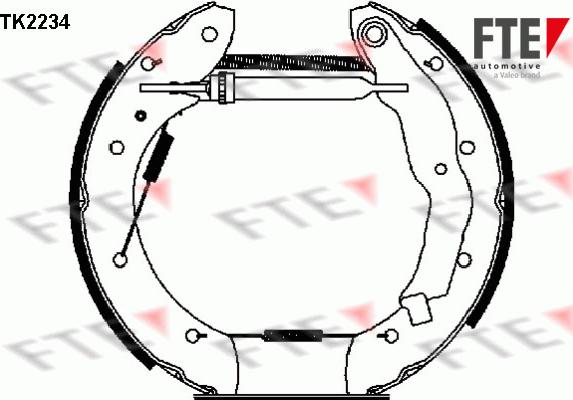 FTE 9110027 - Комплект тормозных колодок, барабанные autospares.lv