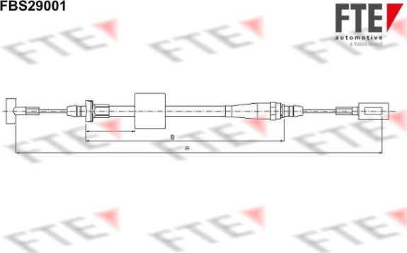 FTE 9250654 - Тросик, cтояночный тормоз autospares.lv