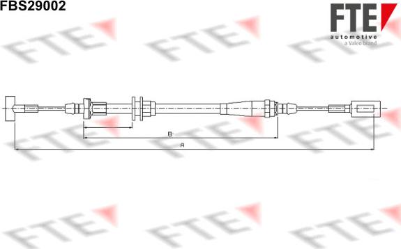 FTE 9250655 - Тросик, cтояночный тормоз autospares.lv