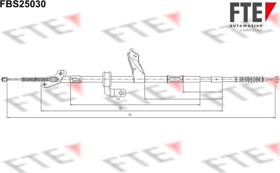 FTE 9250619 - Тросик, cтояночный тормоз autospares.lv