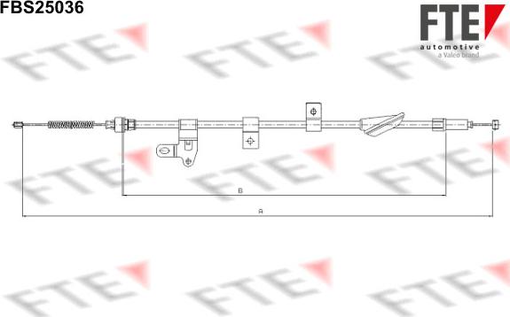 FTE 9250625 - Тросик, cтояночный тормоз autospares.lv
