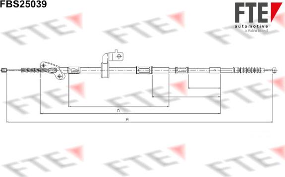 FTE 9250628 - Тросик, cтояночный тормоз autospares.lv