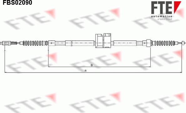 FTE 9250090 - Тросик, cтояночный тормоз autospares.lv