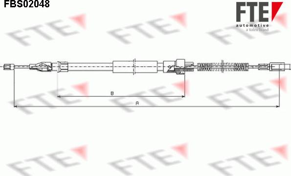 FTE 9250052 - Тросик, cтояночный тормоз autospares.lv