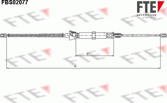 FTE FBS02077 - Тросик, cтояночный тормоз autospares.lv