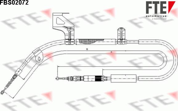FTE 9250073 - Тросик, cтояночный тормоз autospares.lv