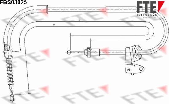 FTE 9250114 - Тросик, cтояночный тормоз autospares.lv