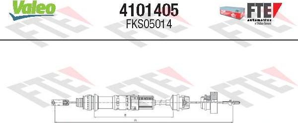FTE 4101405 - Трос, управление сцеплением autospares.lv
