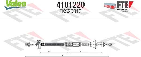 FTE 4101220 - Трос, управление сцеплением autospares.lv