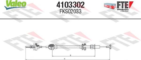 FTE 4103302 - Трос, управление сцеплением autospares.lv