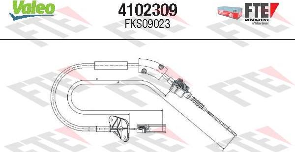 FTE 4102309 - Трос, управление сцеплением autospares.lv