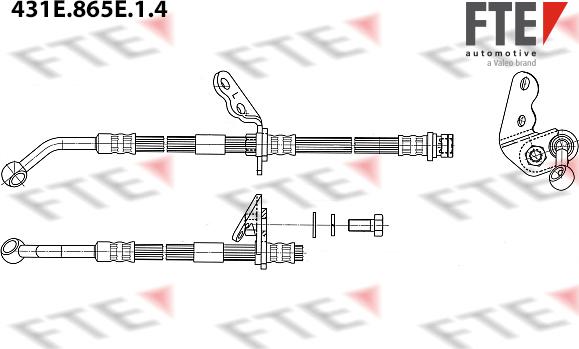 FTE 431E.865E.1.4 - Тормозной шланг autospares.lv