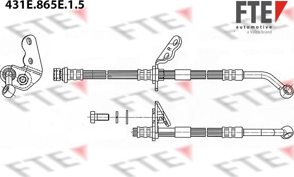 FTE 431E.865E.1.5 - Тормозной шланг autospares.lv