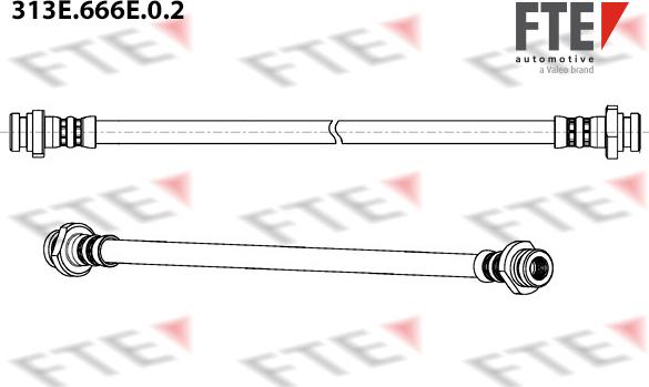 FTE 313E.666E.0.2 - Тормозной шланг autospares.lv