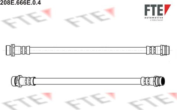 FTE 208E.666E.0.4 - Тормозной шланг autospares.lv