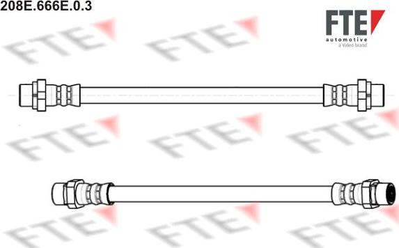 FTE 208E.666E.0.3 - Тормозной шланг autospares.lv