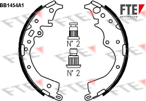 FTE BB1454A1 - Комплект тормозных колодок, барабанные autospares.lv