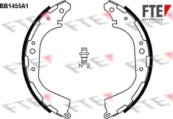 FTE BB1455A1 - Комплект тормозных колодок, барабанные autospares.lv