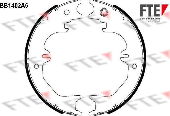 FTE BB1402A5 - Комплект тормозов, ручник, парковка autospares.lv