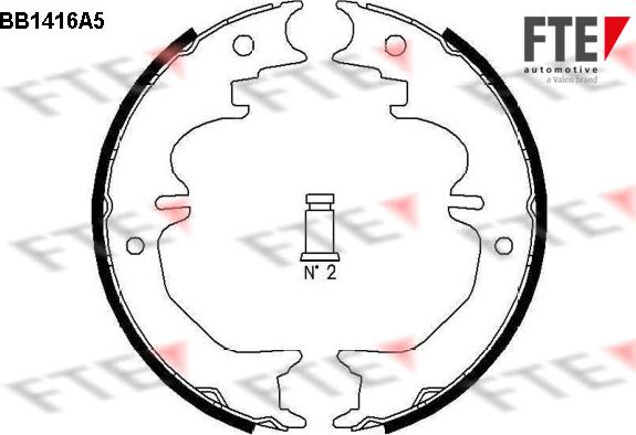 FTE BB1416A5 - Комплект тормозов, ручник, парковка autospares.lv