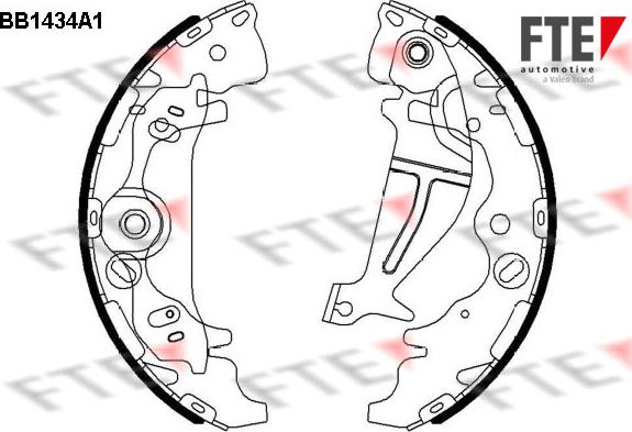 FTE BB1434A1 - Комплект тормозных колодок, барабанные autospares.lv