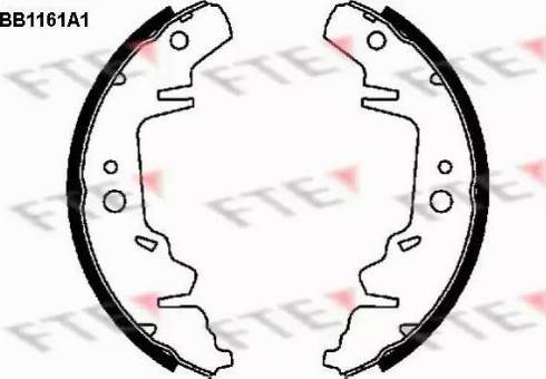 FTE BB1161A1 - Комплект тормозных колодок, барабанные autospares.lv