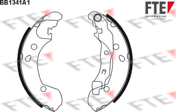 FTE BB1341A1 - Комплект тормозных колодок, барабанные autospares.lv