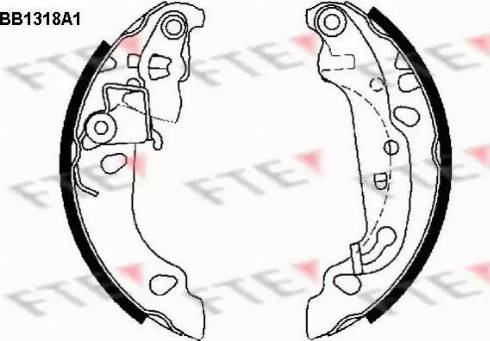 FTE BB1318A1 - Комплект тормозных колодок, барабанные autospares.lv