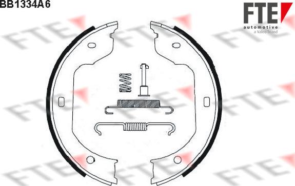 FTE BB1334A6 - Комплект тормозов, ручник, парковка autospares.lv