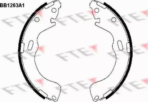 FTE BB1263A1 - Комплект тормозных колодок, барабанные autospares.lv