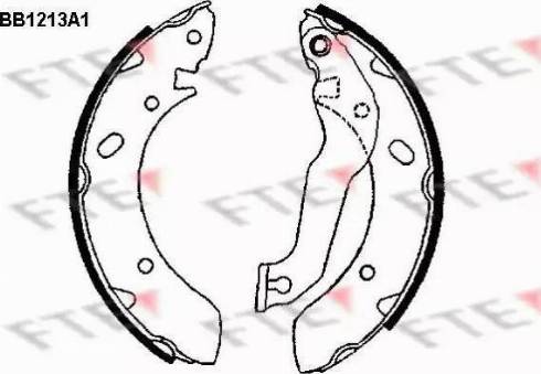 FTE BB1213A1 - Комплект тормозных колодок, барабанные autospares.lv