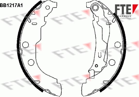 FTE BB1217A1 - Комплект тормозных колодок, барабанные autospares.lv