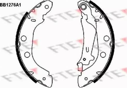 FTE BB1276A1 - Комплект тормозных колодок, барабанные autospares.lv