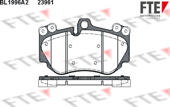 FTE BL1996A2 - Тормозные колодки, дисковые, комплект autospares.lv