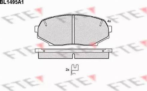 FTE BL1495A1 - Тормозные колодки, дисковые, комплект autospares.lv