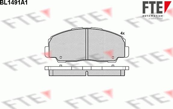 FTE BL1491A1 - Тормозные колодки, дисковые, комплект autospares.lv